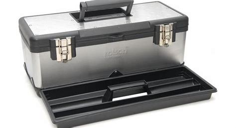 rolson 500mm stainless steel tool box|Rolson 68969 570mm Stainless Tool Box .